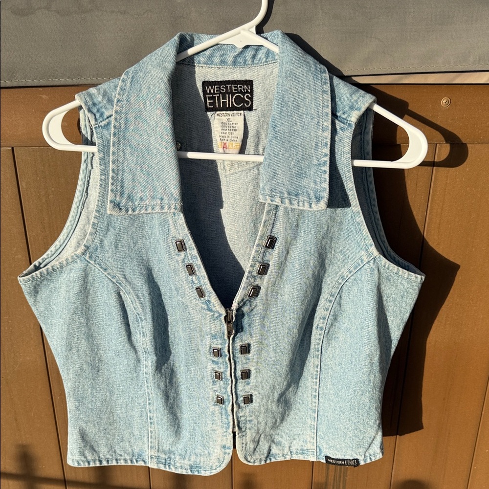 Western Ethics Light Blue Denim Vest